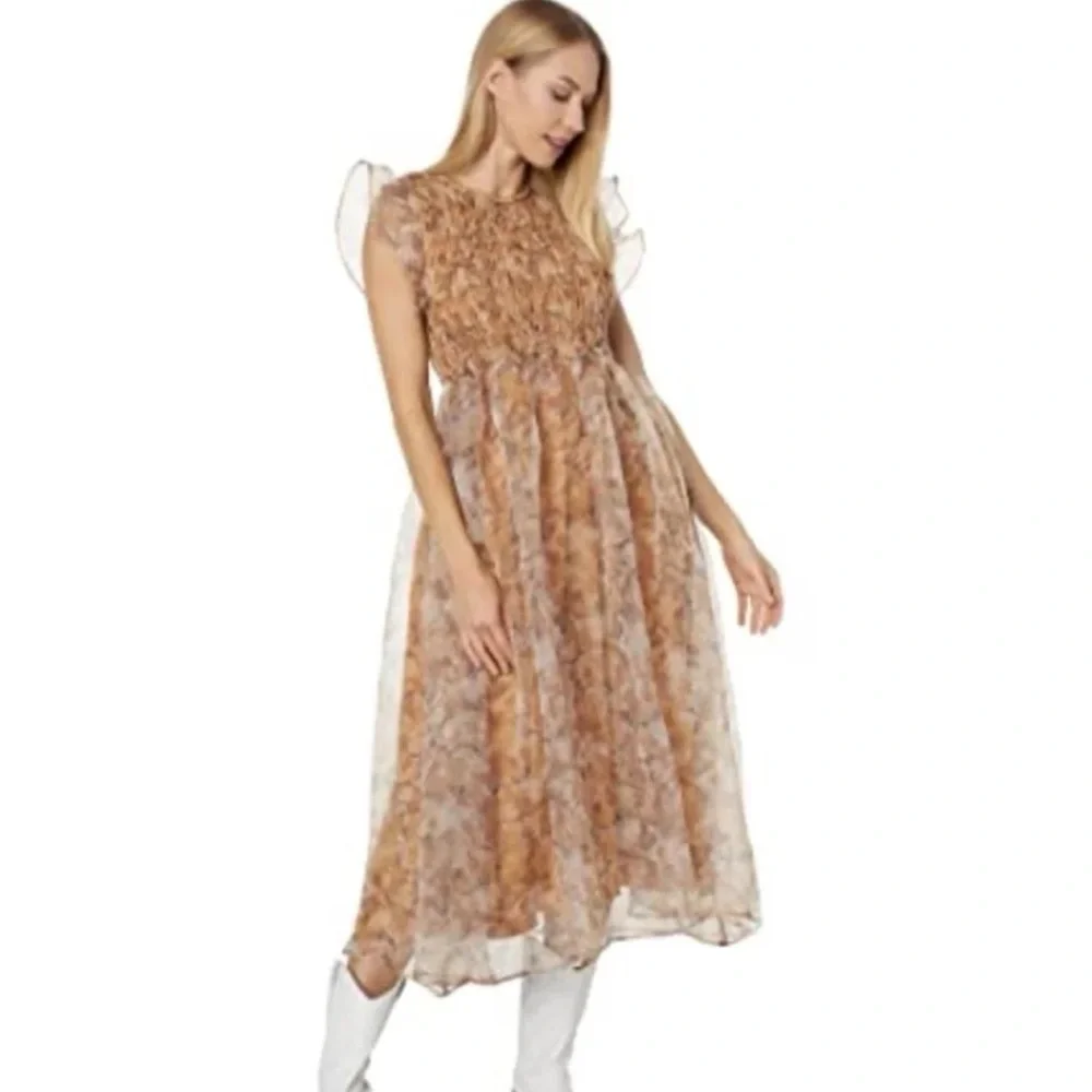 EN SAISON La Raque Midi Dress in Marigold Multi
size Small - Picture 8 of 12
